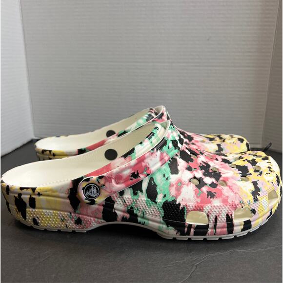 Crocs Unisex Classic Tie Dye Mania Clog Size 13M NWT - Picture 2 of 10